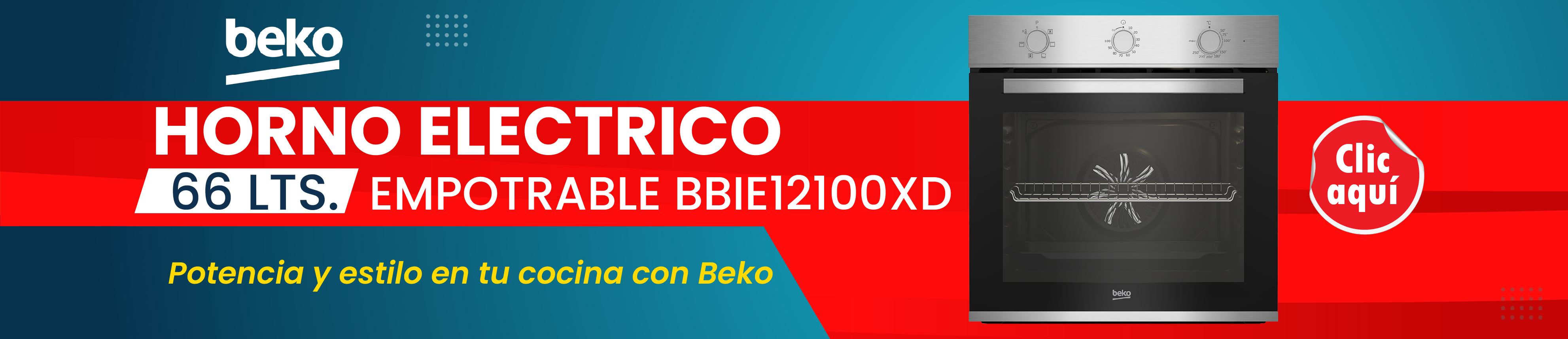 Horno Electrico Beko Empotrable 66 Lts. BBIE12100XD