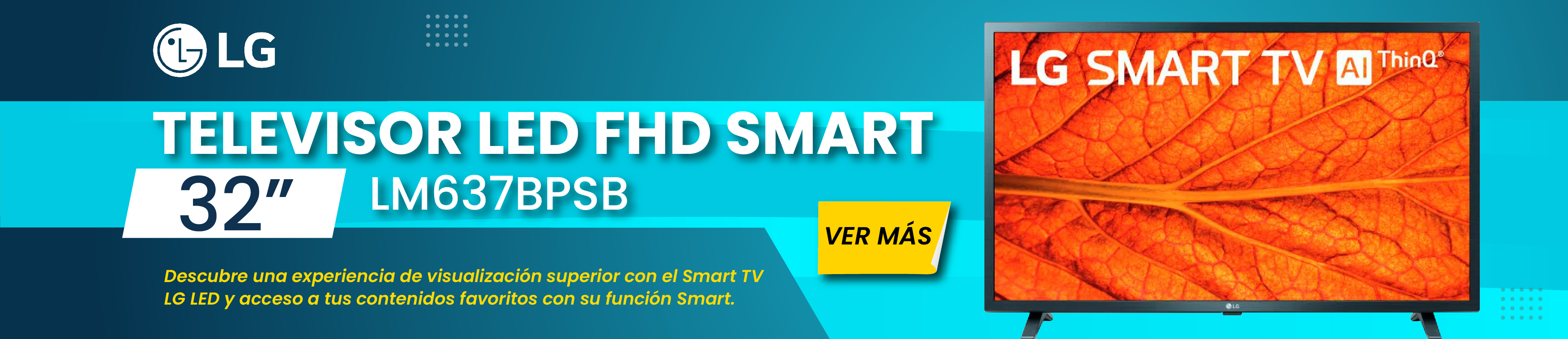 TV LG LED HD Smart 32" 32LM637BPSB