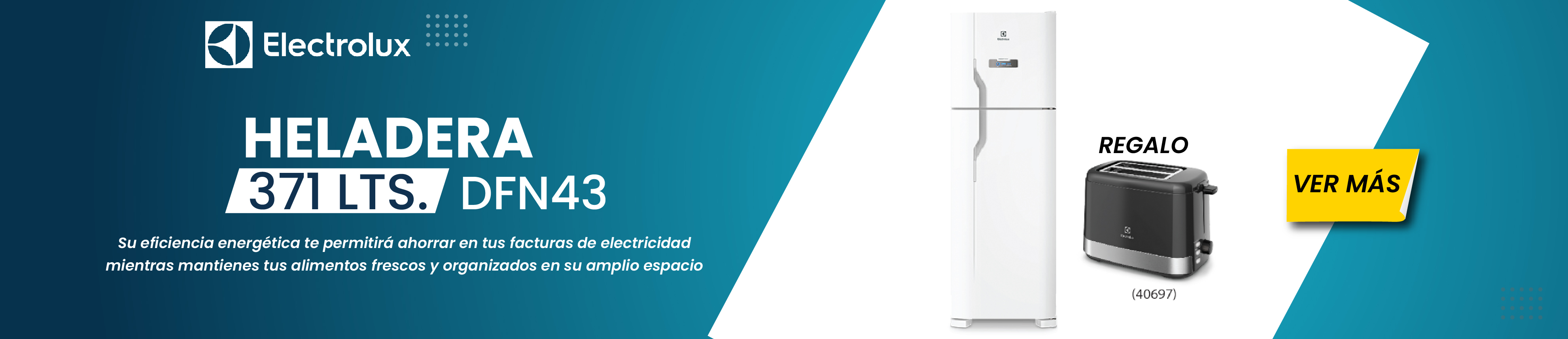 Heladera Electrolux 371 L DFN43 2P Blanco
