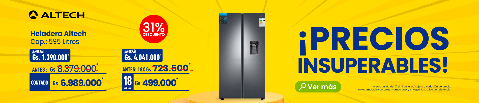 Promo Precios Insuperables Heladera Altech SBS