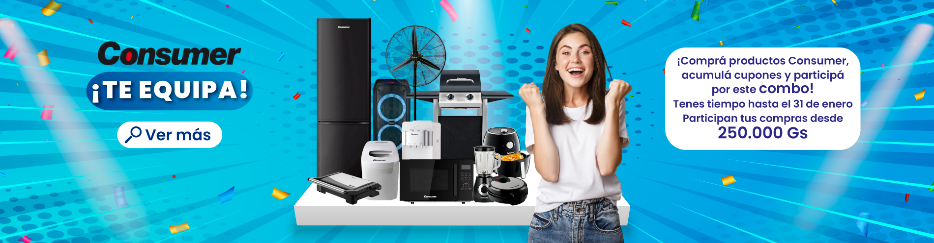 🛒💙 ¡Tus compras Consumer pueden equiparte por completo! 🎁