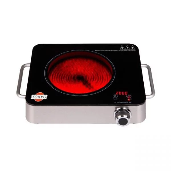 ProfiCook EKP 1210 Placa de Cocción por Infrarrojos Individual, Portátil, Vitrocerámica, Inducción, Apta para Todo Tipo