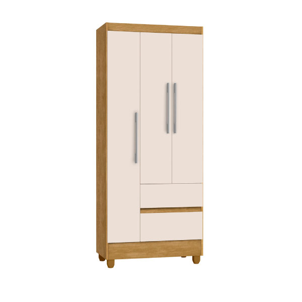 Ropero 3 puertas Loreta nature off/white