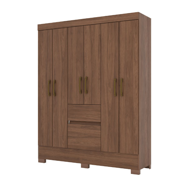 Ropero Briz BS04 6P 2 Cajones Castaño