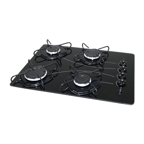 Cooktop 4 Hornallas Pop Braslar Negro