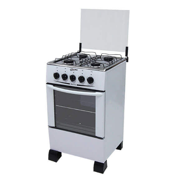 Cocina 4 Hornallas Mbarete Vidrio Total Abbatec Blanco