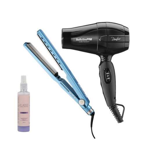 Combo Babyliss Planchita Iónica Xl+S.Pelo Bambino+Protector