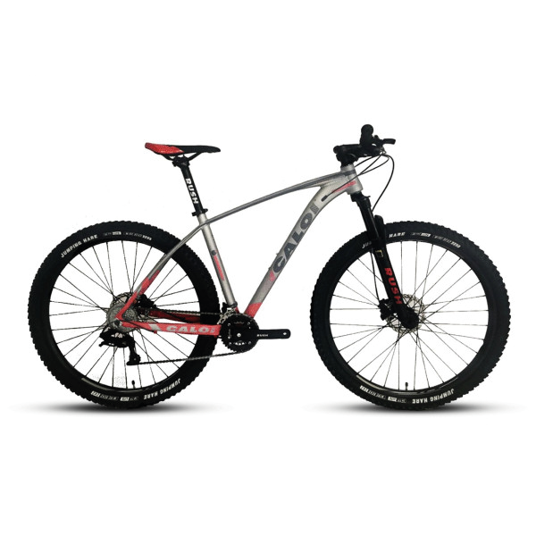 Bicicleta Caloi aluminio GTX aro 29 Gris/Rojo