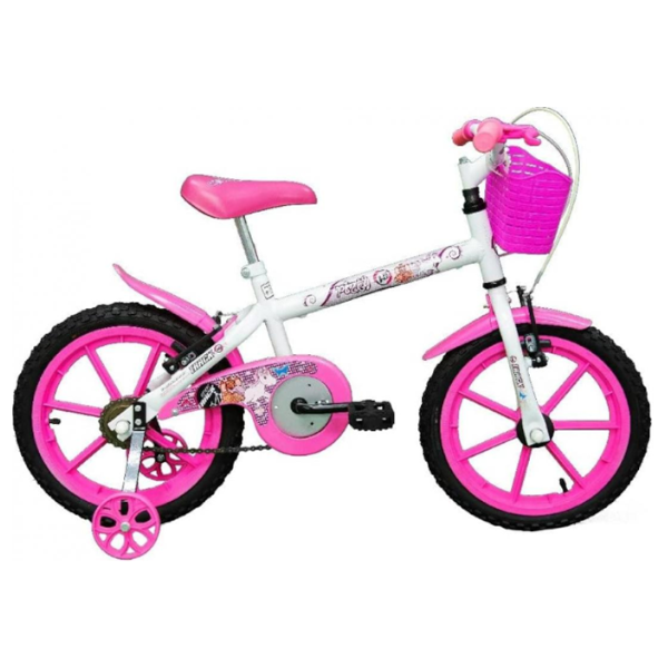 Bicicleta Track 16" Blanco/Rosa