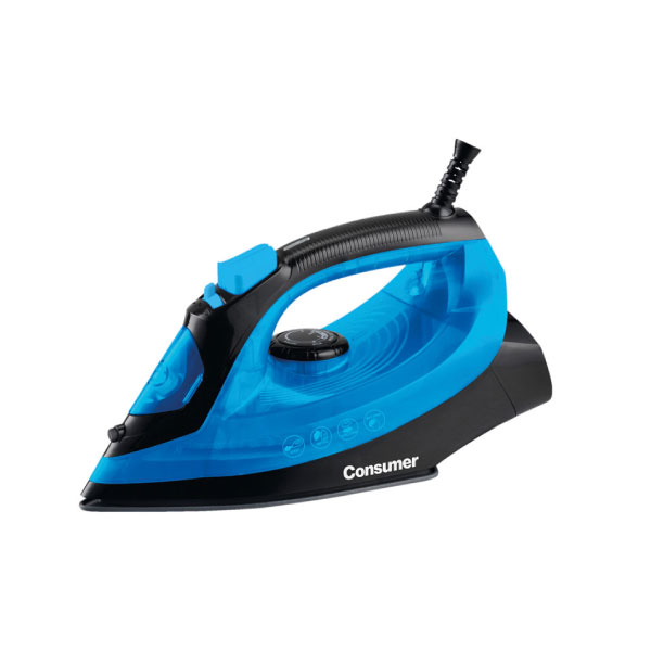 Plancha A Vapor Consumer 1600w 250ml Azul