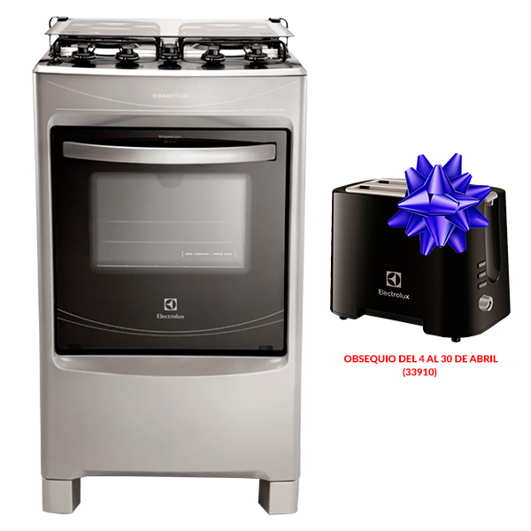 TUPI S.A. - COCINA ELECTROLUX 4H DOBLE HORNO 56DEB CON PUERTA FULL GLASS 