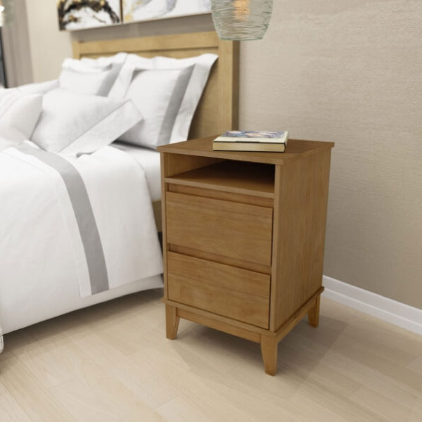 Mesa De Luz 2 Cajones 2800Bf Finestra Freijo