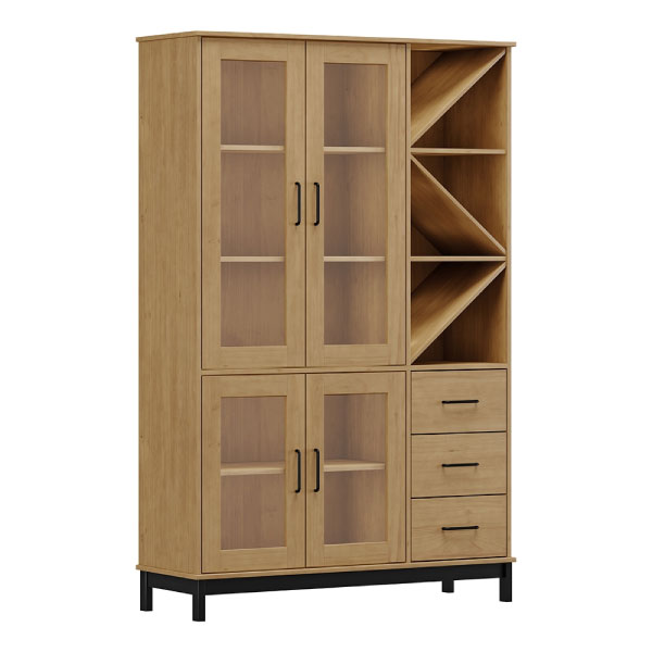 Cristalera 4 Puertas Prata 1929Rp Finestra Roble | Negro