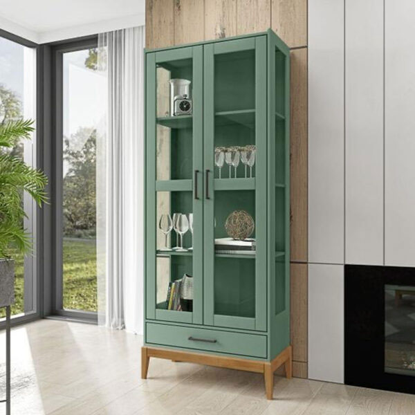 Cristalera Bodega 1 Puerta 2 Cajones Milao 2920 Finestra Verde|Freijo