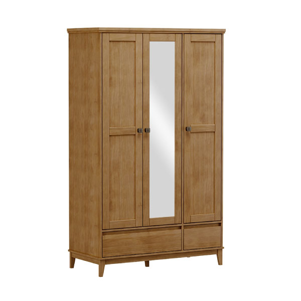 Ropero 3 Puertas 3 Cajones Con Espejo 2810F Finestra Freijo