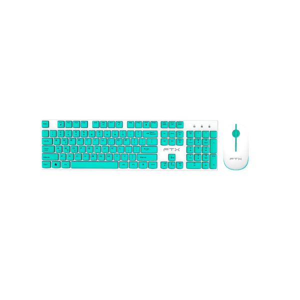 Teclado + Mouse FTX Wireless FTXGK600 Blanco/Verde