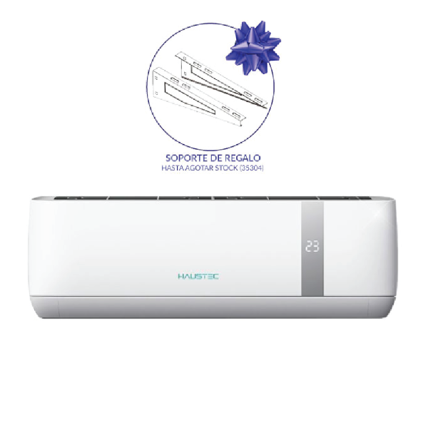 Acondicionador de Aire Haustec TSWEES-12R 12.000 BTU + Soporte de Regalo