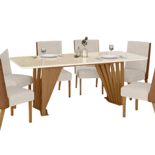 Juego Comedor Henn Adriana C/6 Sillas Anne