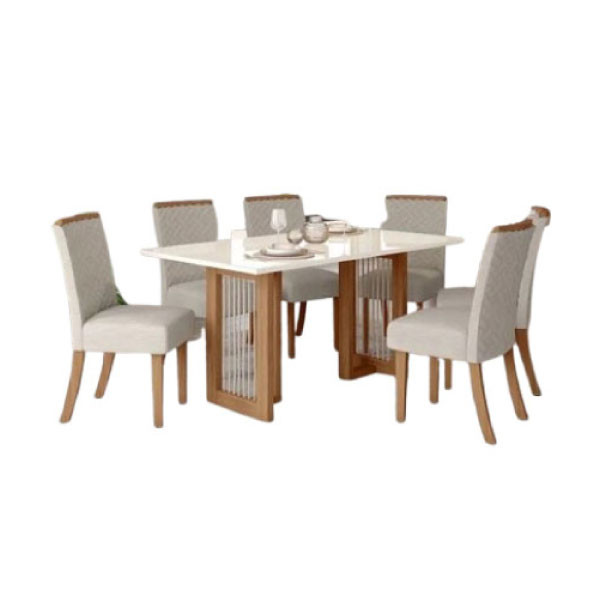 Juego de Mesa Henn Yara Bella 6 Sillas N/OW