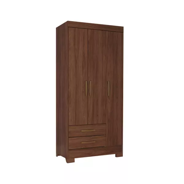 Ropero Loreta 3 Puertas con 2 Cajones Color Nature/Off White