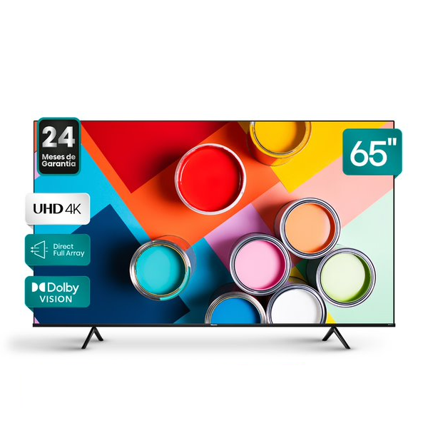 TV Hisense 65” UHD65A6HSmart VIDAA, Frameless