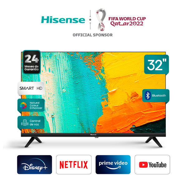 TV Hisense 32” HD32A4H  Smart VIDAA, Framless