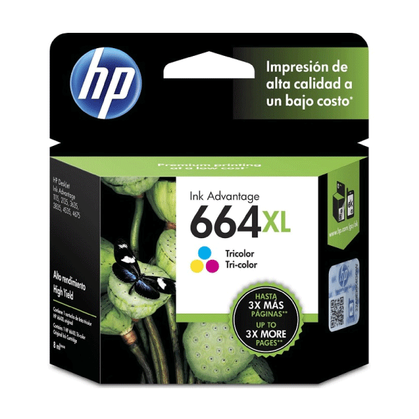 Tinta HP 664XL Color F6V30AL 8 ML