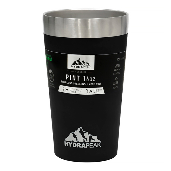 Vaso Térmico Hydrapeak Pint 16 Black 473ml