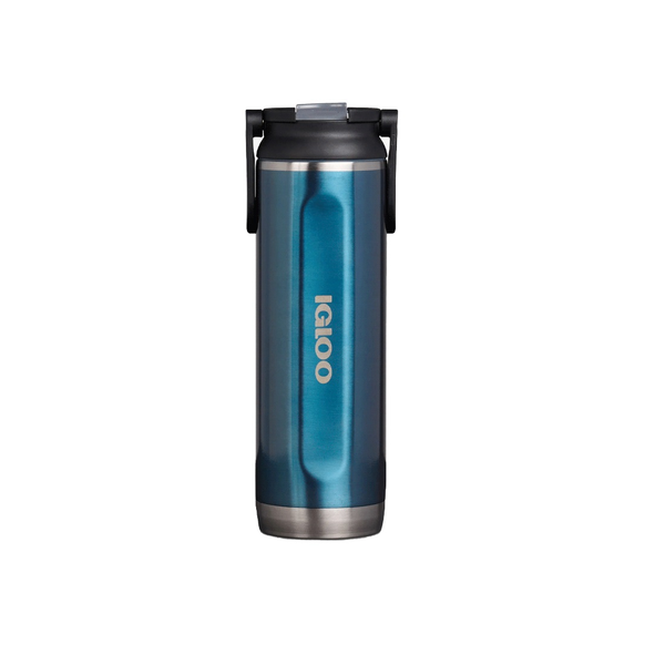 Botella Térmica Igloo 600Ml Azul Moderno Con Manija 71086