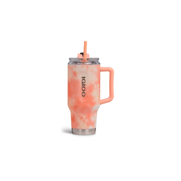 Vaso Térmico Igloo 950ml Ice Dye Naranja c/Pajita