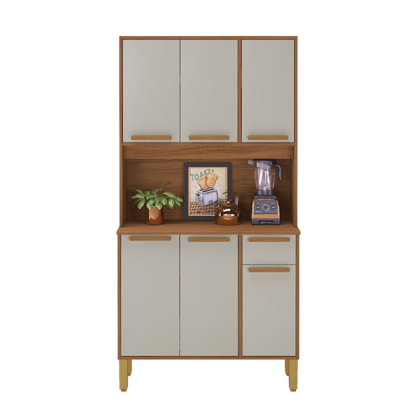 Kit Cocina 090 6 Puertas 1 Cajon Lagos Indekes Freijo | Off White