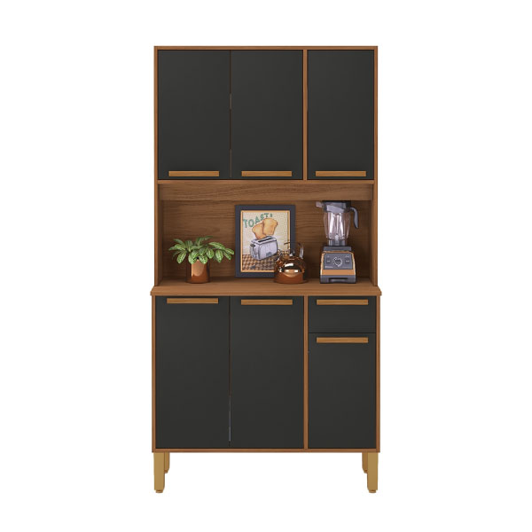 Kit Cocina 090 6 Puertas 1 Cajon Lagos Indekes Freijo | Plomo