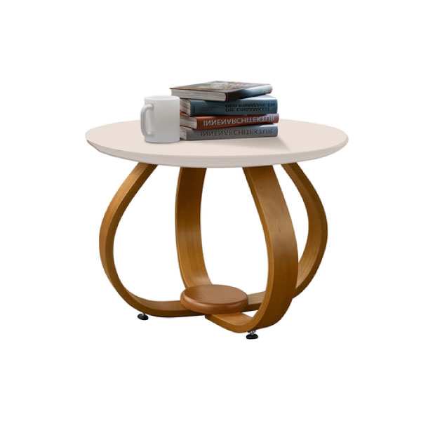 Mesa De Centro Tampo MDF Inovare J&A Nature | Off White