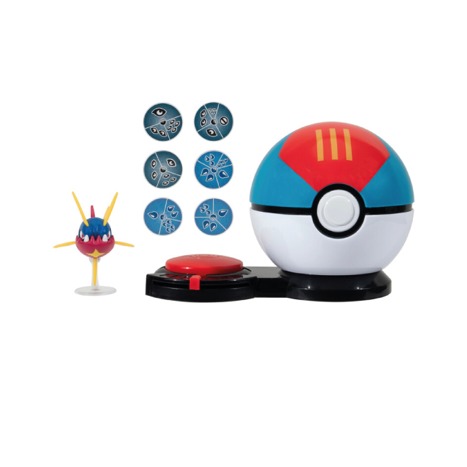 Juego Pokémon Jazwares Surprise Attack Carvanha + Lure Ball