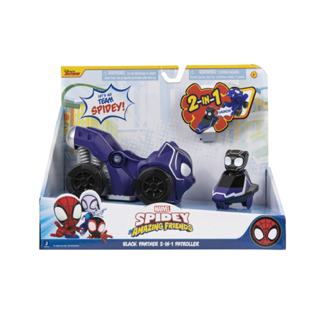 Vehículo Jazwares Black Panther Spidey Pull Back