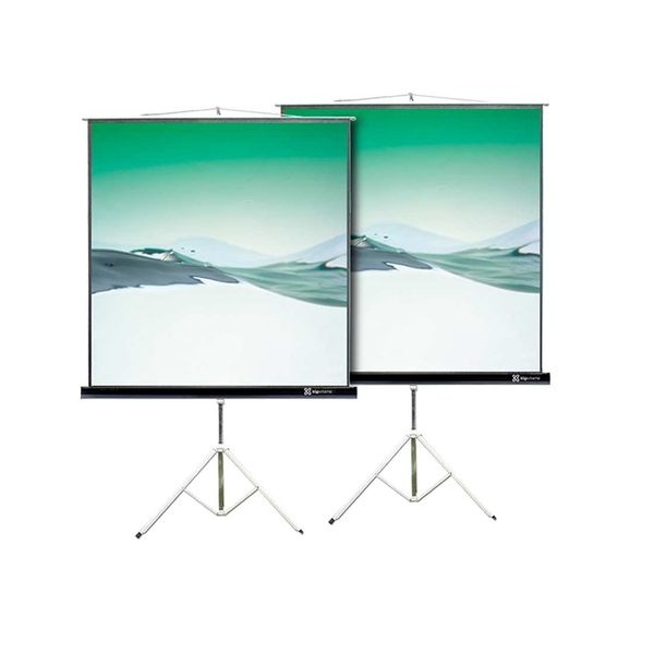 Pantalla Proyector Klip 86" KPS-102B Manual con Trípode Negro