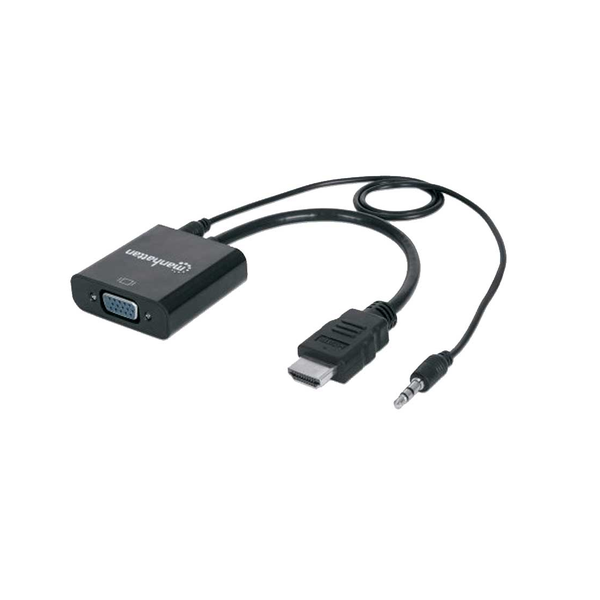 Adaptador HDMI a VGA con Audio Manhattan 151559 Negro