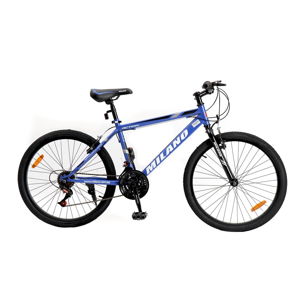 Bicicleta Milano Action Aro 24 18 Velocidades Azul