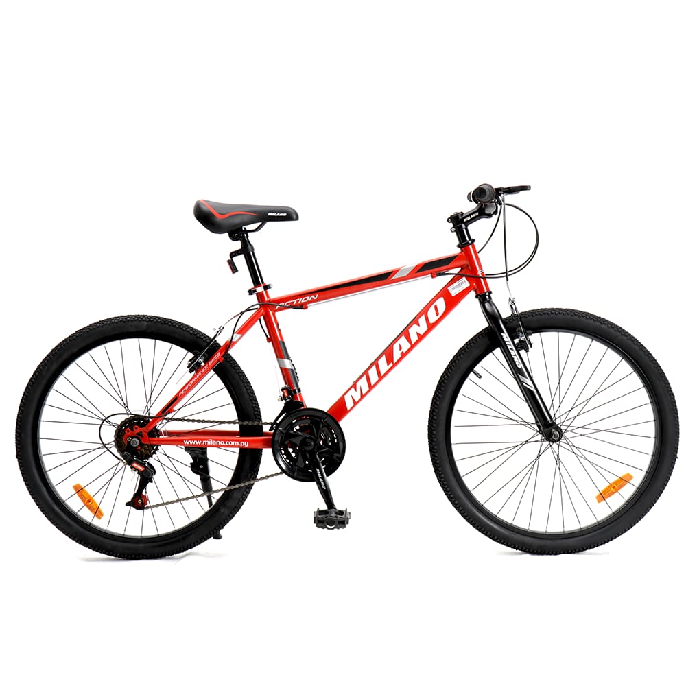 Bicicleta Milano Action Aro 26 18 Velocidades Rojo