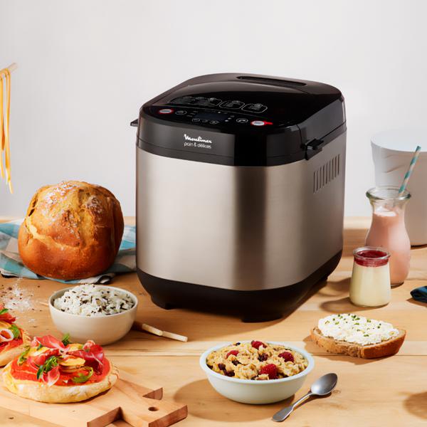 Máquina de Pan Moulinex OW240E30 Inox 20 Prog. 1K 720W