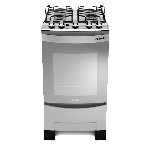 Cocina Mueller Decorato Vetro 4H  Inox