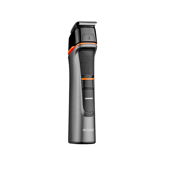 Afeitadora Body Groomer 14 en 1 Multilaser EB051 Bivolt – Negro/Gris con Detalles Naranjas