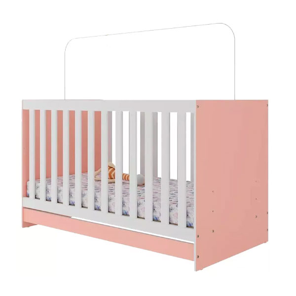 Cuna Multimóveis 3X1 Rosa - Blanco