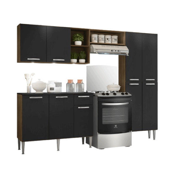 Kit Cocina Compacta Multimóveis Pequim C/ 3 Led