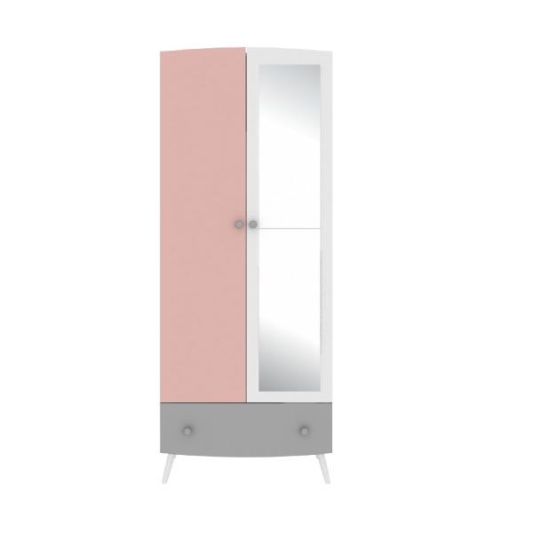 Armario Multimóveis Ternura Con Espejo 2 Puertas / 1 Cajon