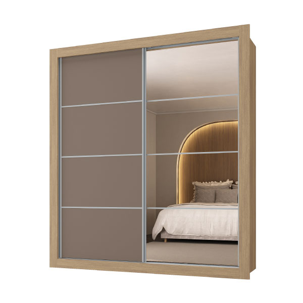 Ropero 2 Puertas Multimóveis Rustic Blanco