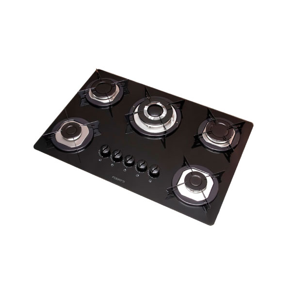 Cooktop 5 Hornallas Triple Llama Fogatti Negro