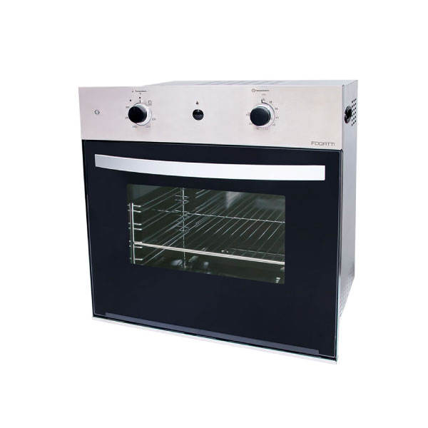 Horno De Empotrar G57 57L A Gas Con Grill Inox Fogatti Gris