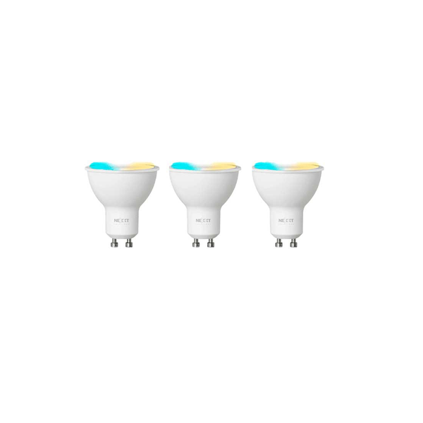 Kit 3 Focos Inteligentes Nexxt IoT GU10 4W NHB-W320 Blanco Cálido/Frío