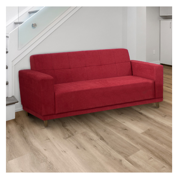 Sofa Nogal Confort 3 Lug Bordo